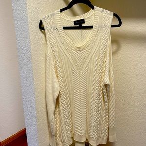Lane Bryant size 26/28 knit sweater with shoulder cut outs